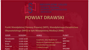Nieodpłatna pomoc prawna w powiecie drawskim