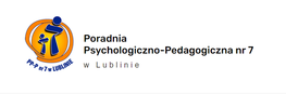 Na zdjęciu znajduje się logo i napis Poradnia Psychologiczno-Pedagogiczna nr 7 w Lublinie