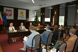 konferencja prasowa w sali konferencyjnej starostwa powiatowego w Lublinie