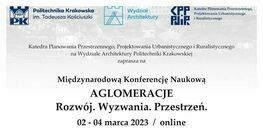 plakat konferencji aglomeracje. rozwój. wyzwania. przestrzeń.