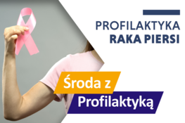 grafika z napisem Profilaktyka raka piersi