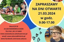 Oferta edukacyjna Specjalnego Ośrodka Szkolno Wychowawczego w Załuczu na rok szkolny 2024/2025