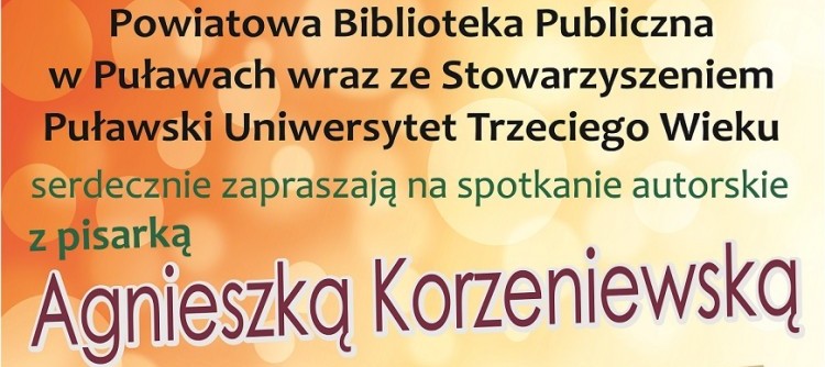 Spotkanie autorskie z Agnieszką Korzeniewską