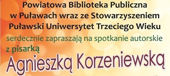 Spotkanie autorskie z Agnieszką Korzeniewską