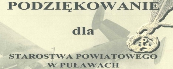 Podziękowania dla Starostwa Powiatowego w Puławach od Szkoły Podstawowej w Opatkowicach