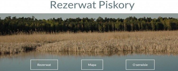 Serwis internetowy na temat Rezerwatu Piskory