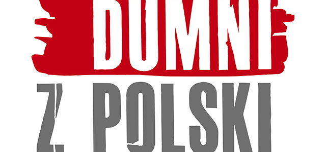 Hasło Dumni z Polski, czerwień, biel, szary