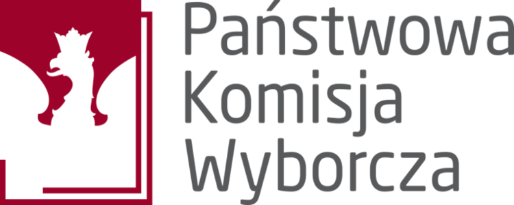 Biały orzeł na czerwonym tle, logo PKW