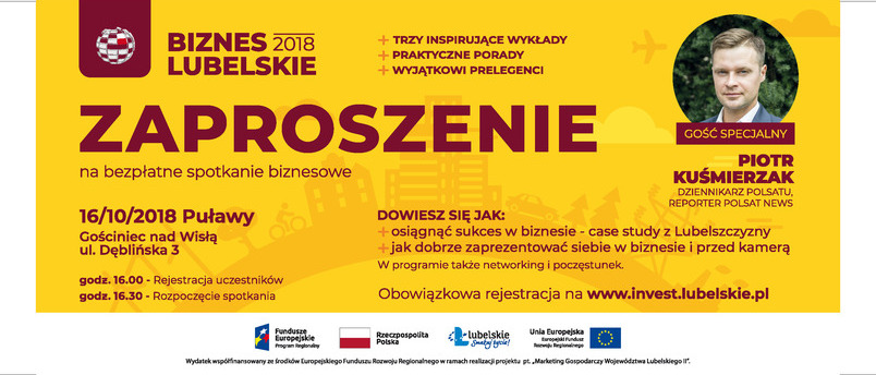 "Biznes Lubelskie 2018" Bezpłatne spotkania dla mikroprzedsiębiorców