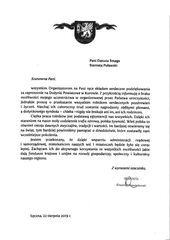 Dożynki Powiatu Puławskiego - Kurów 2019 - list gratulacyjny od Starosty Łęczyńskiego Krzysztofa Niewiadomskiego