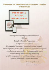 Podziękowanie dla Zarządu Powiatu od Fundacji im. Wincentego i Franciszka Lesslów