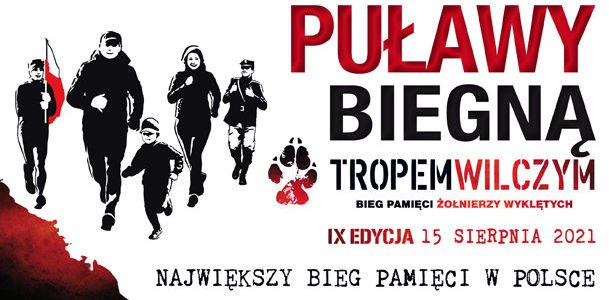 PLAKAT WYDARZENIA PUŁAWY BIEGNĄ TROPEM WILCZYM