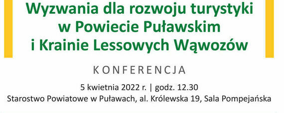 Wyzwania dla rozwoju turystyki - konferencja 5 kwietnia 2022 r. godz. 12.30