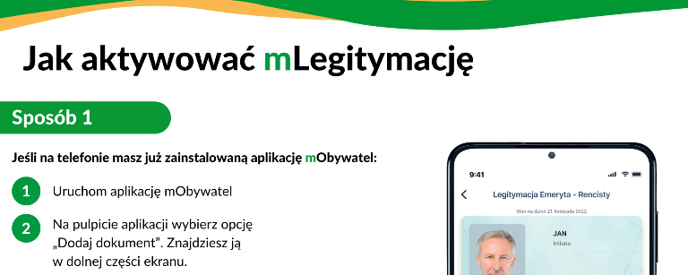 Jak aktywować mLegitymację?