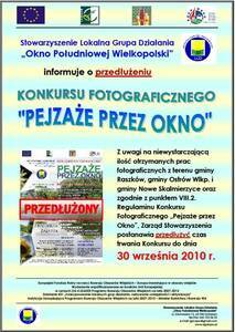 Konkurs "Pezaże przez okno" przedłużony