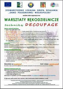 Warsztaty rękodzielicze techniką Decoupage