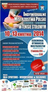 82 INDYWIDUALNE MISTRZOSTWA POLSKI W TENISIE STOŁOWYM, Raszków 2014