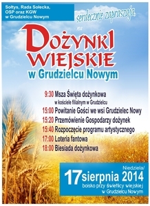 Zaproszenie na Dożynki Wiejskie w Grudzielcu Nowym