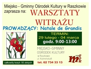 Zaproszenie na warsztaty do M-GOK-u