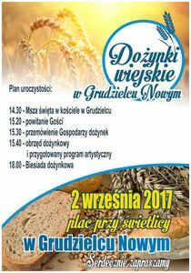 Zapraszamy na Dożynki Wiejskie do Grudzielca Nowego