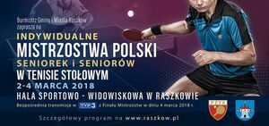 Zapraszamy na Mistrzostwa Polski Seniorek i Seniorów w Tenisie Stołowym