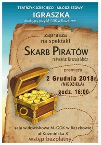 Teatr Igraszka zaprasza na spektakl pt. ,, Skarb Piratów"