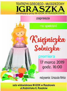 Zaproszenie na spektakl ,, Księżniczka Solniczka"