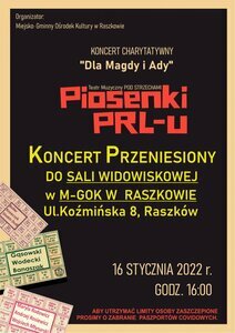 Koncert przeniesiony do MGOK-u