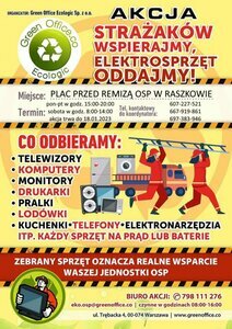 ,,Strażaków wspierajmy – elektrosprzęt oddajmy!"