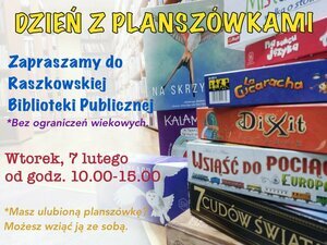 FERIE Z PLANSZÓWKAMI W RASZKOWSKIEJ BIBLIOTECE