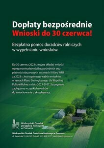 Ważne informacje dla Rolników! Wydłużenie terminu składania wniosków o przyznanie płatności bezpośrednich.