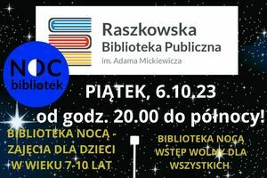 Zaproszenie na Noc Bibliotek w Raszkowie