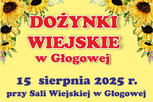 Zaproszenie na Dożynki Wiejskie w Głogowej
