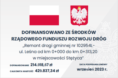 Remont drogi gminnej nr 102954L ul. Leśna - Rządowy Fundusz Rozwoju Dróg