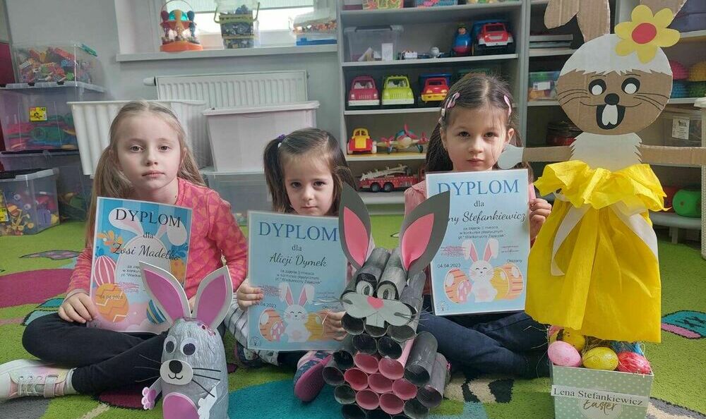 Konkursu plastyczny „Wielkanocny Zajączek” w przedszkolu w Olszanach