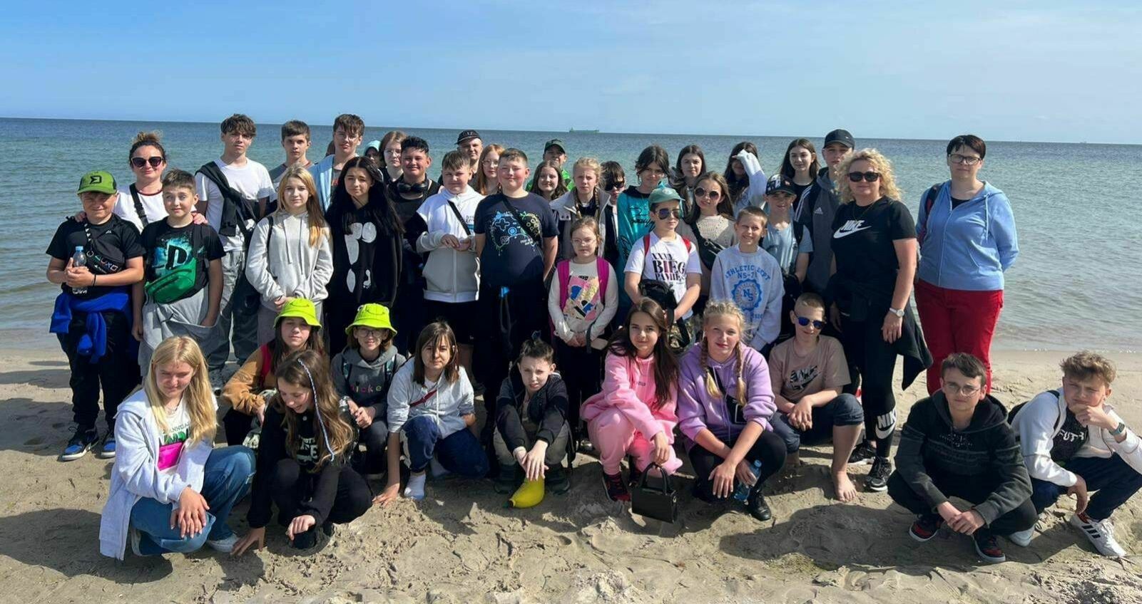 Uczniowie z Goczałkowa nad Morzem Bałtyckim