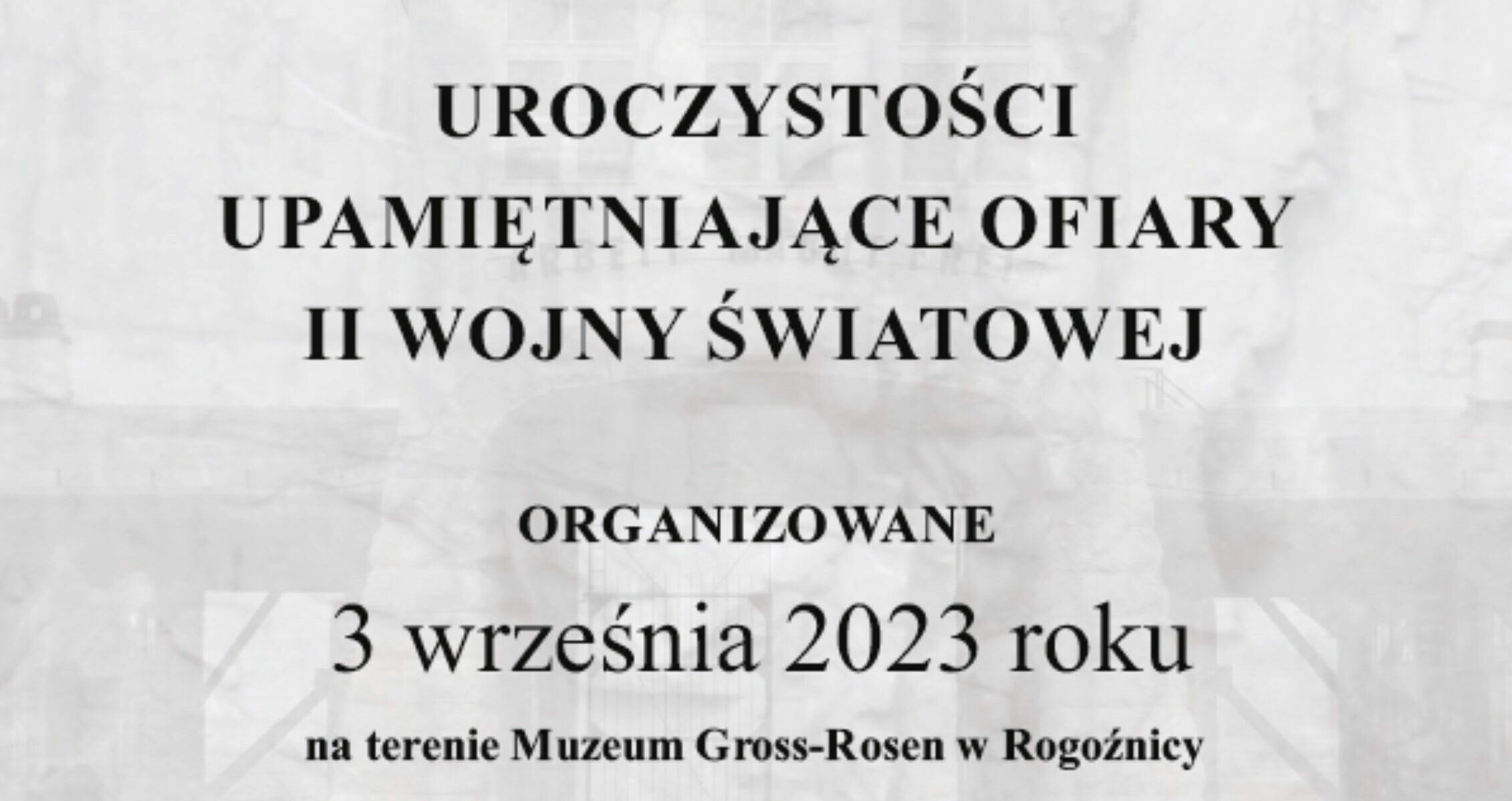 Zapowiedź uroczystości w Gross-Rosen