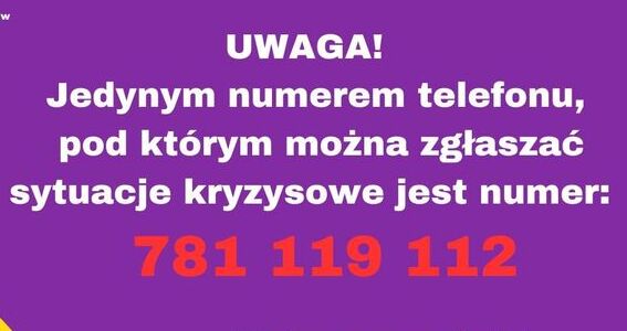 Informacja o jedynym numerze telefonu