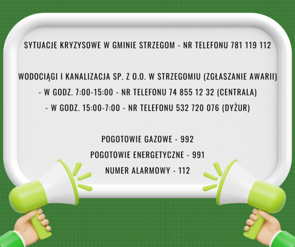 Ważna informacja (numery telefonów)