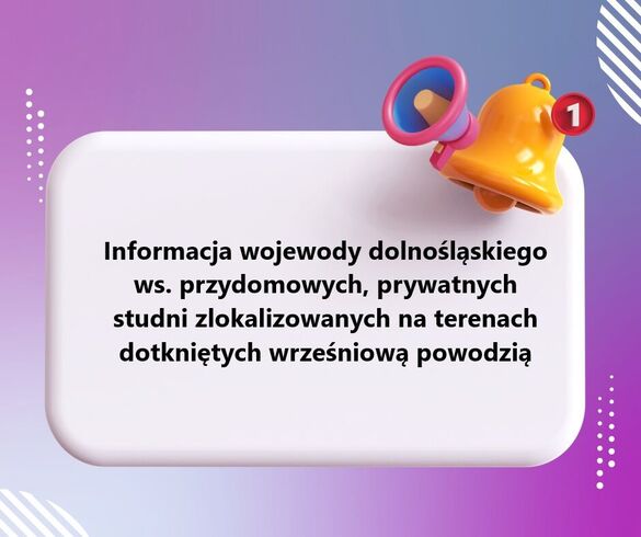 Informacja wojewody dolnośląskiego ws. przydomowych studni