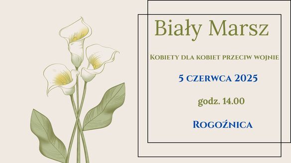Biały Marsz pod hasłem "Kobiety dla kobiet przeciw wojnie".