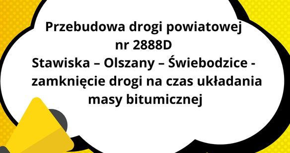 Informacja o zakmknięciu drogi 