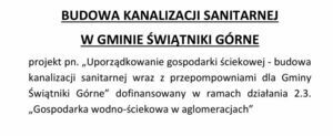 Budowa kanalizacji sanitarnej- rozpoczęcie prac związanych z budową kanalizacji sanitarnej na ul. Staropolskiej w Ochojnie.