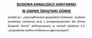 Budowa kanalizacji sanitarnej- rozpoczęcie prac związanych z wykonaniem podbudowy pod nawierzchnię drogową na ul. Władysława Jagiełły