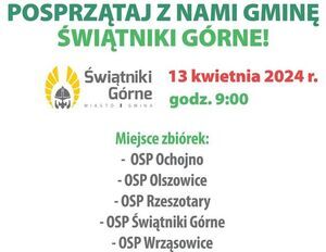 Posprzątaj z nami Gminę Świątniki Górne