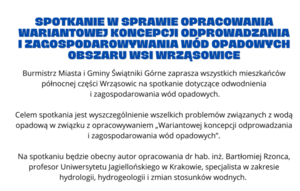 WARIANTOWA KONCEPCJA ODPROWADZANIA I ZAGOSPODAROWYWANIA WÓD OPADOWYCH OBSZARU WSI WRZĄSOWICE