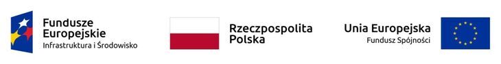 logo Funduszy Europejskich Infrastruktura i Środowisko, symbol flagi Polski i Unii Europejskiej