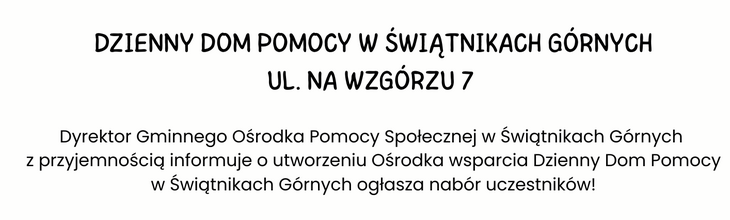 Informacja o Dziennym Domu Pomocy