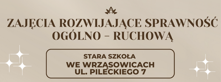 Zdjęcie plakatu zajęć ogólno-ruchowych
