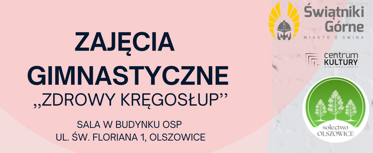 Plakat zajęć gimnastycznych sołectwa Olszowice